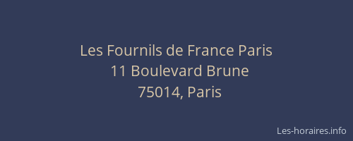 Les Fournils de France Paris