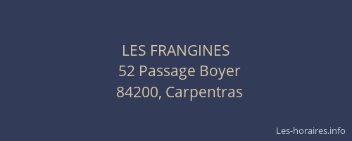 LES FRANGINES