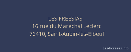 LES FREESIAS