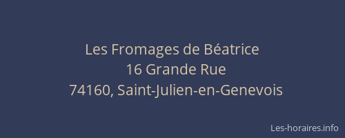 Les Fromages de B&eacute;atrice