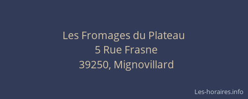 Les Fromages du Plateau