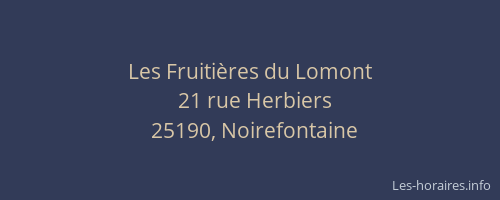 Les Fruitières du Lomont