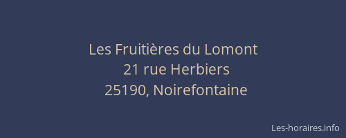 Les Fruiti&egrave;res du Lomont