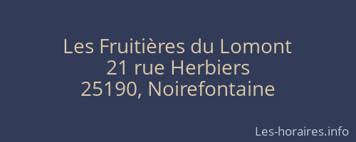 Les Fruitières du Lomont