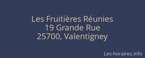 Les Fruitières Réunies