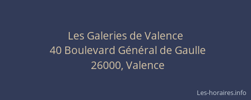 Les Galeries de Valence
