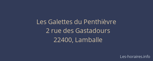 Les Galettes du Penthi&egrave;vre