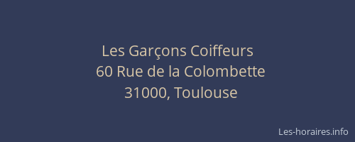 Les Garçons Coiffeurs
