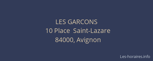 LES GARCONS