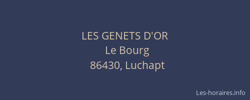LES GENETS D'OR