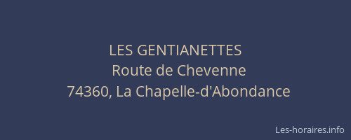 LES GENTIANETTES