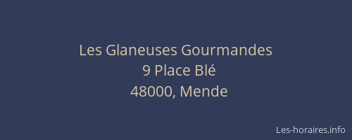 Les Glaneuses Gourmandes