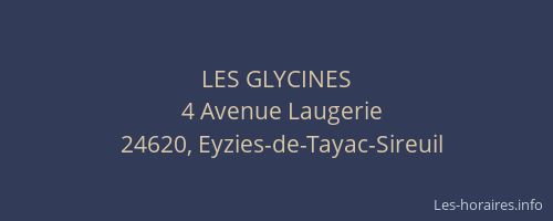 LES GLYCINES