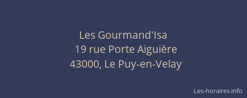 Les Gourmand'Isa