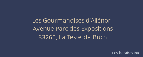 Les Gourmandises d'Ali&eacute;nor