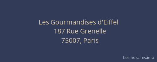 Les Gourmandises d'Eiffel