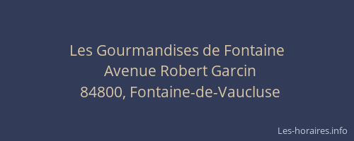Les Gourmandises de Fontaine