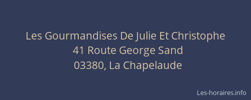 Les Gourmandises De Julie Et Christophe
