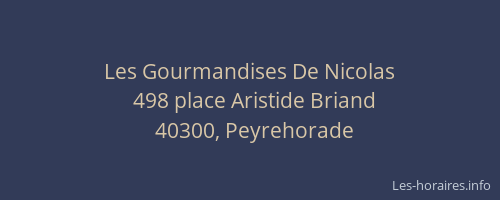 Les Gourmandises De Nicolas