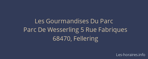 Les Gourmandises Du Parc