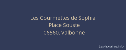 Les Gourmettes de Sophia