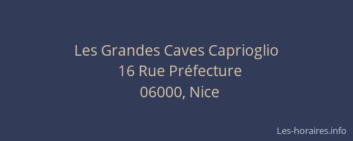 Les Grandes Caves Caprioglio
