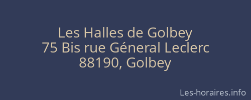 Les Halles de Golbey
