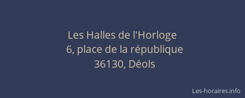 Les Halles de l'Horloge