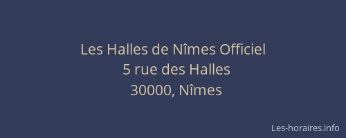Les Halles de Nîmes Officiel
