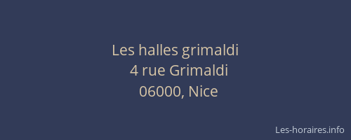 Les halles grimaldi