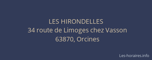 LES HIRONDELLES