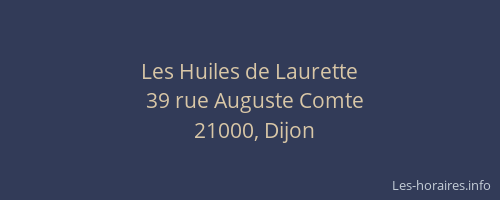 Les Huiles de Laurette
