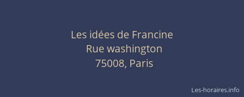 Les idées de Francine