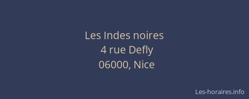 Les Indes noires