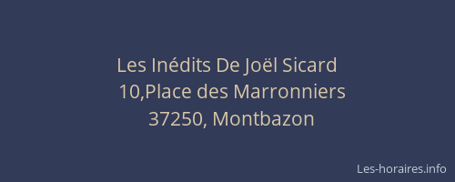Les Inédits De Joël Sicard