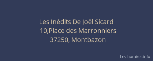 Les In&eacute;dits De Jo&euml;l Sicard