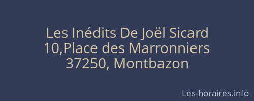 Les Inédits De Joël Sicard