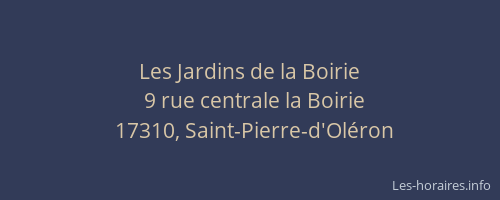 Les Jardins de la Boirie