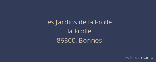 Les Jardins de la Frolle