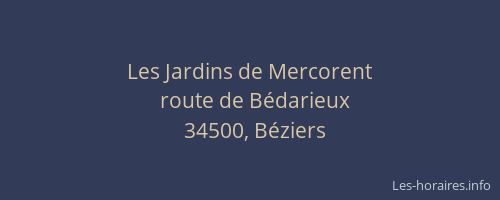 Les Jardins de Mercorent