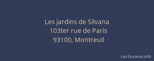 Les jardins de Silvana