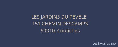 LES JARDINS DU PEVELE