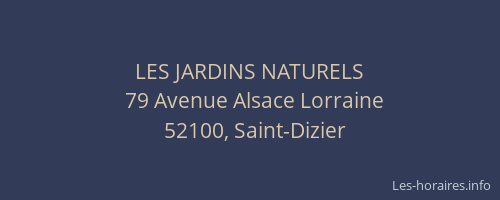 LES JARDINS NATURELS