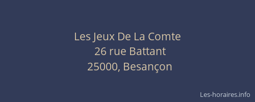 Les Jeux De La Comte