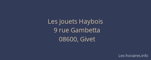 Les jouets Haybois