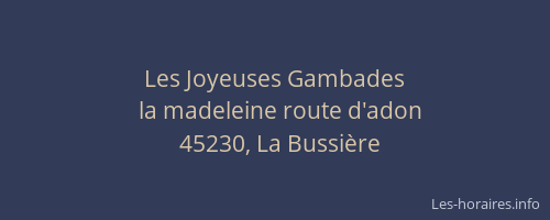 Les Joyeuses Gambades