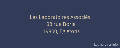 Les Laboratoires Associ&eacute;s