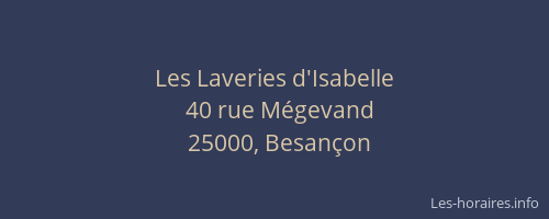 Les Laveries d'Isabelle