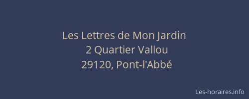 Les Lettres de Mon Jardin