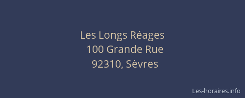 Les Longs Réages